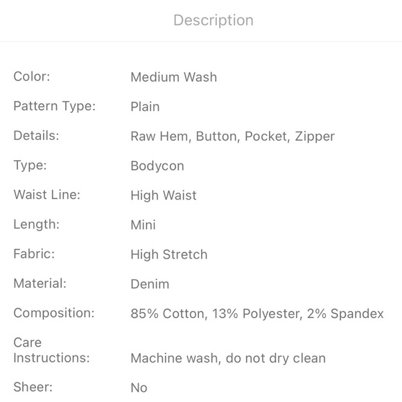 Denim Stretch Mini Skirt - Picture 6 of 6